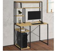 IDMarket Bureau avec étagères de rangement DETROIT design industriel