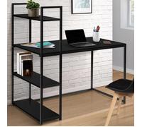 IDMARKET Bureau bibliothèque DELSON noir design industriel