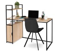 Bureau Bibliothèque Xxl Avec Placard Detroit Design Industriel Multicolore