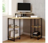 IDMarket – Bureau d'angle Detroit – Gain de place, bureau informatique avec rangements