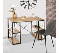 IDMarket - Bureau double DETROIT - design industriel - Noir