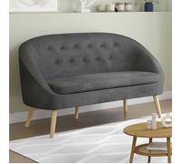 IDMARKET Canapé banquette SONIA en velours gris