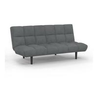 IDMarket - Canapé clic clac Salome capitonné 3 Places Tissu Gris Anthracite