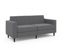 IDMarket Canapé 3 places CALLIE en tissu gris anthracite