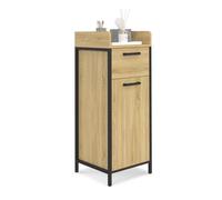 IDMarket - Colonne de Rangement d'appoint Salle de Bain Detroit 1 tiroir 1 Placard Design Industriel