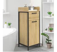 IDMARKET Colonne de rangement d'appoint salle de bain DETROIT 1 tiroir 1 placard design industriel