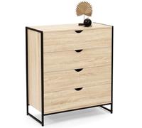 IDMarket - Commode 4 tiroirs Detroit 80 cm Design Industriel