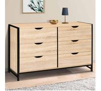 Commode 6 Tiroirs Detroit Xxl 140 Cm Design Industriel