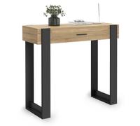 IDMarket - Console 1 tiroir Phoenix Bois et Noir
