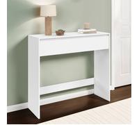 IDMARKET Console 1 tiroir TOMI bois blanc