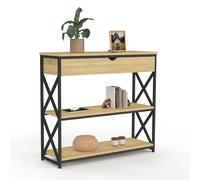 IDMarket - Console 1 tiroir Wayne 2 étagères Design Industriel