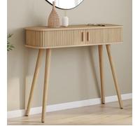 Idmarket Console Romie Effet Lattes 2 Portes Coulissantes