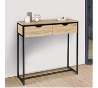 IDMarket - Console 2 tiroirs Detroit Design Industriel