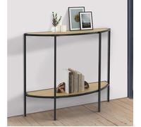 IDMarket Console demi-lune Detroit – 1 étagère – design industriel