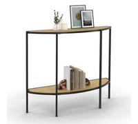 IDMarket - Console Demi-Lune Detroit 1 étagère Design Industriel