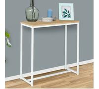 IDMarket - Console Detroit Design Industriel Bois et métal Blanc