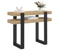 IDMarket - Console Double Phoenix Bois et Noir