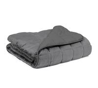 IDMarket - Couverture lestée 150x200 CM Celeste Bicolore Gris Clair et Gris 7 kg