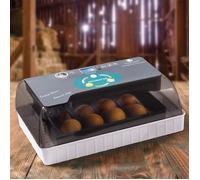 IDMARKET Couveuse automatique 4 à 35 oeufs toutes volailles incubateur autonome mire oeufs