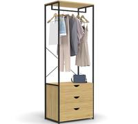 IDMarket - Dressing penderie 3 tiroirs L.60 cm DETROIT design industriel