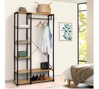 IDMARKET Dressing penderie étagères L. 90 cm DETROIT design industriel