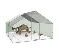 IDMarket - Enclos poulailler 12 m² 4x3 M avec Grand perchoir 4 Niveaux