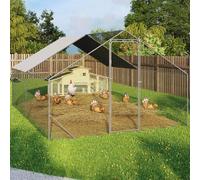 Enclos poulailler 12 m² parc grillagé 4x3m acier galvanisé