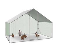 IDMarket - Enclos poulailler 6 m² Parc grillagé 3x2 M Acier galvanisé