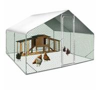 Idmarket - Enclos poulailler 9M² parc grillagé 3x3M acier galvanisé