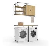 IDMarket - Ensemble pour Machine à Laver et sèche-Linge Detroit Design Industriel