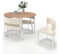 IDMarket - Ensemble Table et 4 chaises encastrables MILENE
