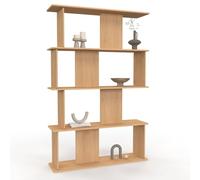 IDMarket - Etagère 4 Niveaux japandi Capucine asymétrique façon hêtre