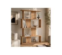 IDMARKET Etagère 4 niveaux japandi CAPUCINE asymétrique façon hêtre design arrondi