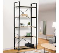 IDMarket Étagère Detroit 5 niveaux design industriel 170 cm Noir