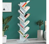 IDMarket Étagère bibliothèque à livres Tea forme d'arbre 10 niveaux Blanche