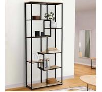 IDMarket Étagère bibliothèque asymétrique Detroit 8 niveaux design industriel 161 cm
