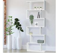 IDMARKET Etagère bibliothèque SOFIA forme S bois blanc 189 cm