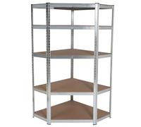 IDMarket - Etagère d'angle Charges Lourdes en métal 5 Plateaux 875 kg