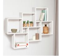 IDMARKET Etagère murale double position LUCAS blanche