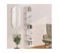 IDMarket - Etagère Murale Suspendue Double Position Chiara 8 étagères Blanc 190 cm