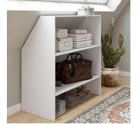 IDMARKET Etagère sous pente 2 niveaux TOMI 100 x 50 x 70/110 cm blanc