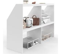 IDMarket - Etagère sous Pente 4 Cases TOMI 160 x 50 x 110/70 cm Blanc