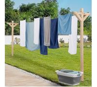 IDMarket - Etendoir à Linge extérieur Madera capacité 12M en Bois