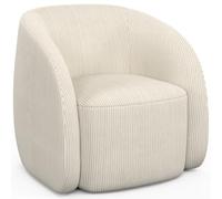 IDMarket - Fauteuil CORI en Velours côtelé Beige