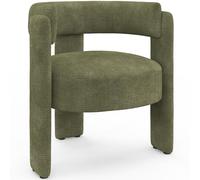 IDMarket - Fauteuil tripode Gustave Tissu Chenille Vert