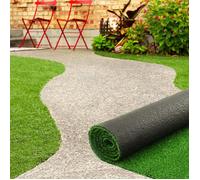 IDMARKET Gazon synthétique artificiel 1x10 M 7 mm d'épaisseur pour jardin et balcon