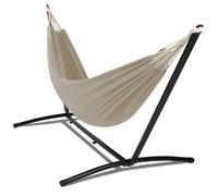 IDMarket - Hamac avec Support métal Noir et Toile Taupe