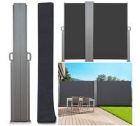 IDMarket – Housse de protection pour paravent extérieur double – Noir