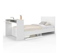 IDMarket - Lit Simple Omaha 90 x 190 cm Blanc