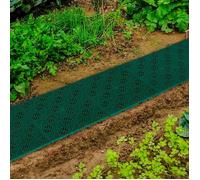 IDMARKET Lot de 10 dalles caillebotis de jardin vert 29.5x29.5 CM